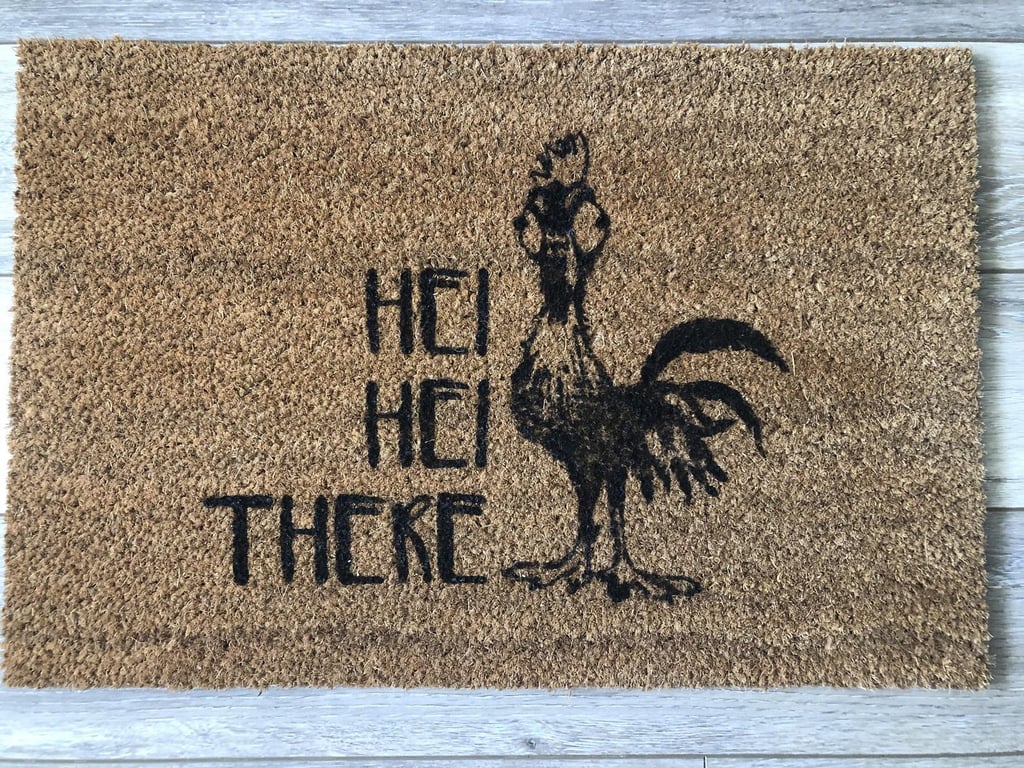"Hei Hei There" Moana-Inspired Doormat