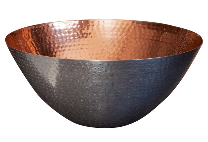 Dimpled Metal Bowl ($49)