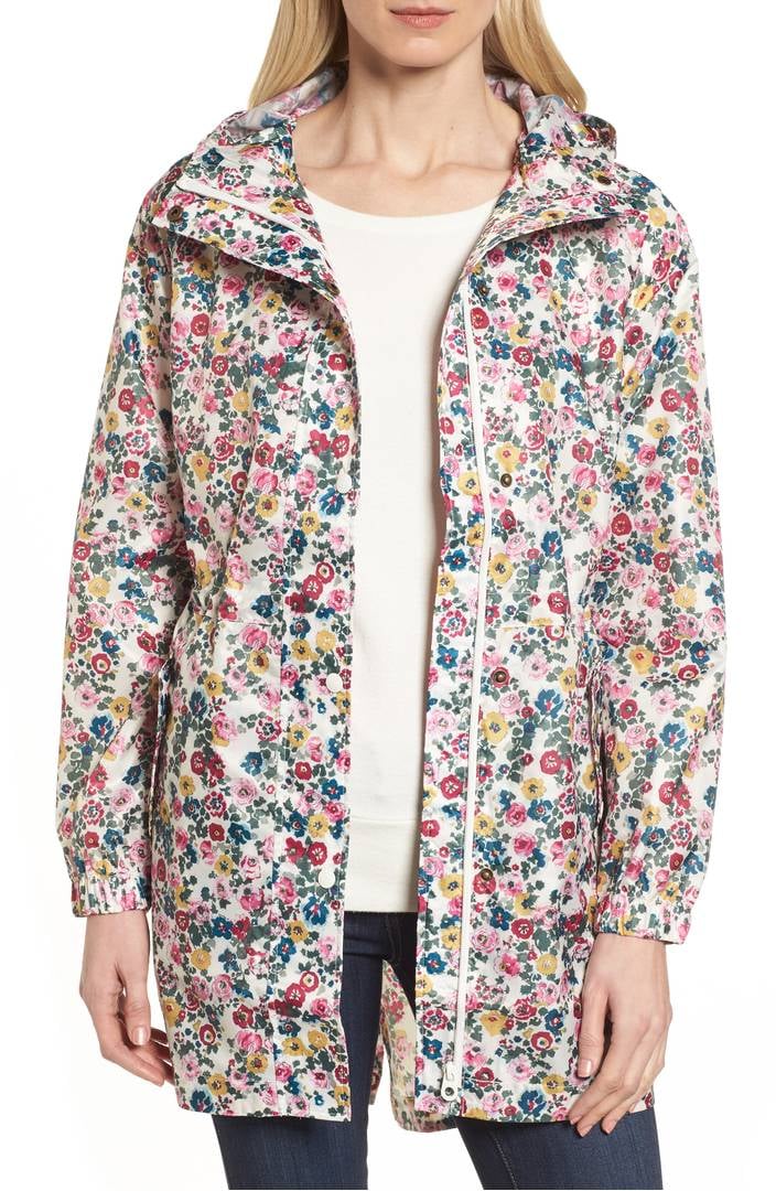 Joules Right as Rain Packable Print Hooded Raincoat