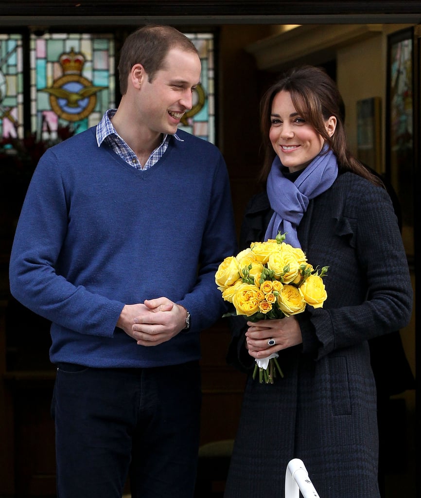 In December 2012, Prince William and Kate Middleton looked thrilled to leave the King Edward VII hospital in London after Kate was admitted for acute morning sickness.