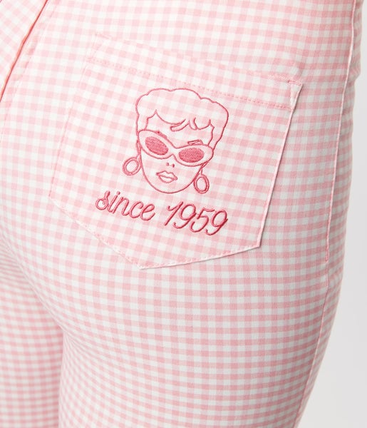 芭比x独特的粉色条纹蕾切尔紧身长裤