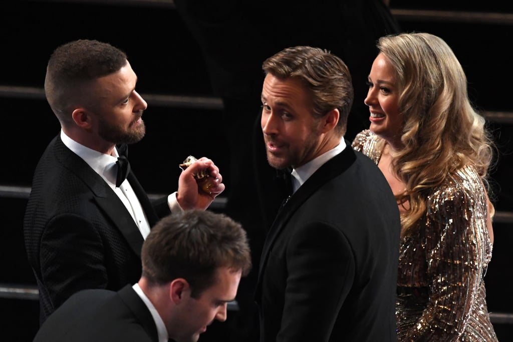 Justin Timberlake and Ryan Gosling at the 2017 Oscars