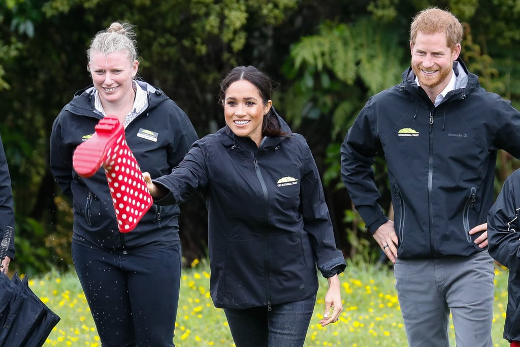 Prince Harry and Meghan Markle Toss Rainboots in New Zealand