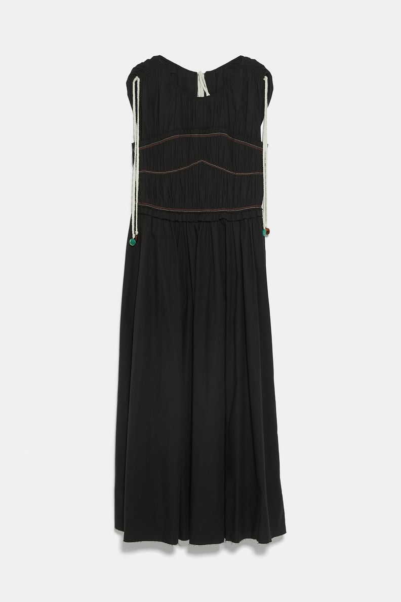 Zara Studio Dress With Contrasting Piping
