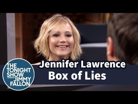 Jennifer Lawrence Giggling Through Box of Lies