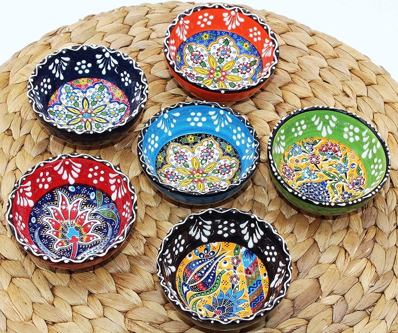 HeraCraft Decorative Turkish Ceramic Bowl Set of 6 Serving (3.15''- 8cm)