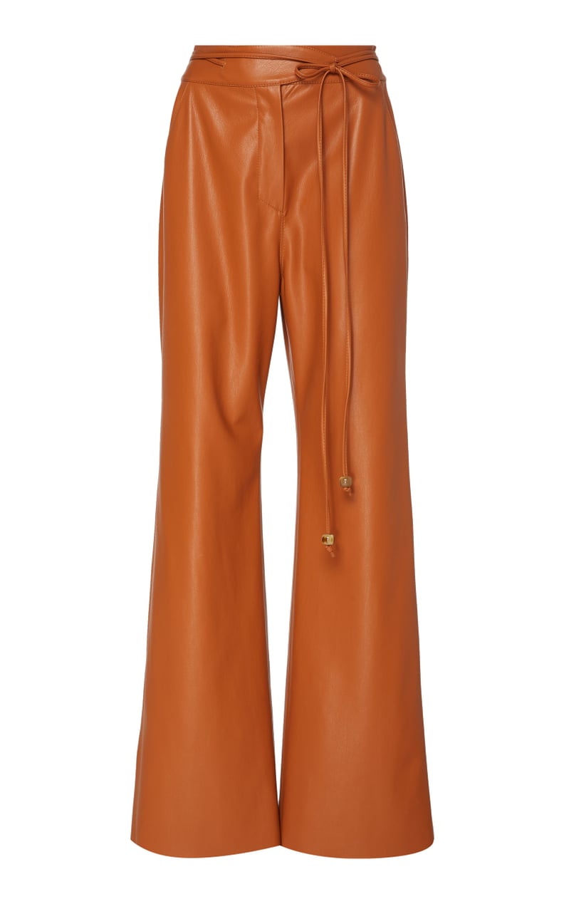 Nanushka Chimo Vegan Leather Wide-Leg Pants