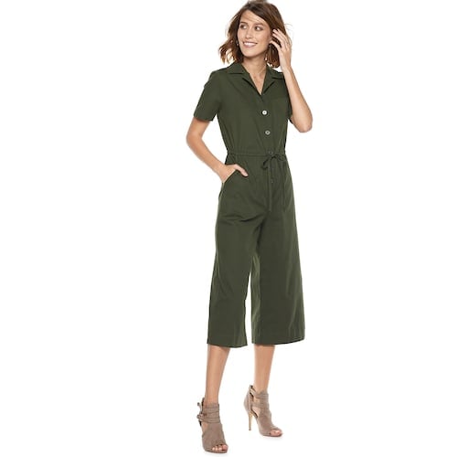 POPSUGAR Cropped Wide-Leg Jumpsuit