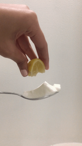 What You Need:

Plain yogurt
Half a lemon

Directions:
Get a tablespoon of yogurt and squeeze in a few drops of fresh lemon juice. Whip the mixture together well and use it as a night cream. The lactic acid in yogurt helps remove dead skin and tightens up your pores. To make this blend into a mask, add in a few drops of hydrating olive oil. Leave this on your face for 15-20 minutes, then rinse off.