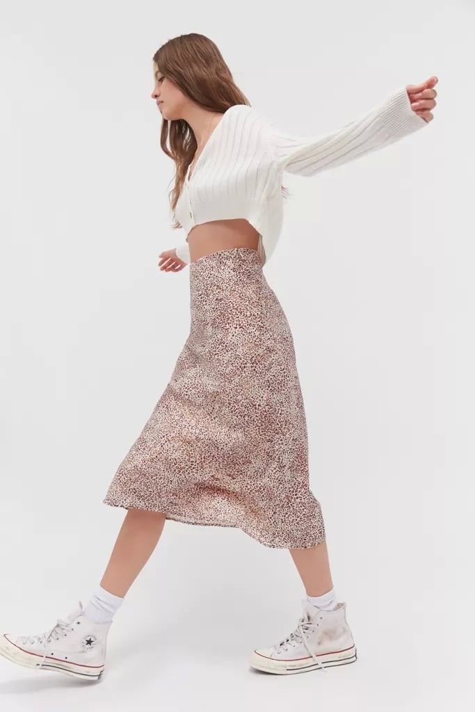 UO Rowan Midi Slip Skirt