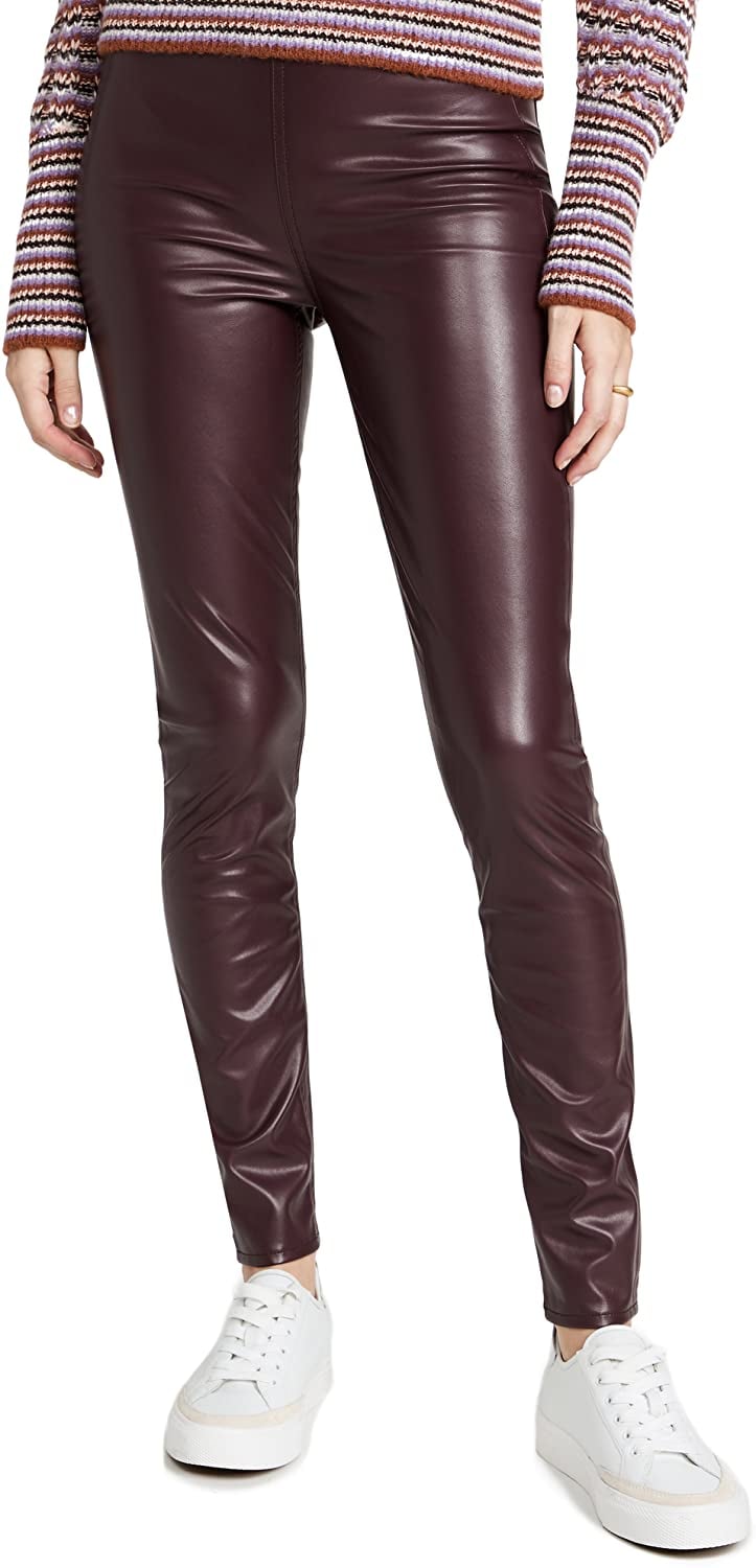 Luxe Leggings: Rag & Bone Nina Faux Leather Pull On Skinny Pants