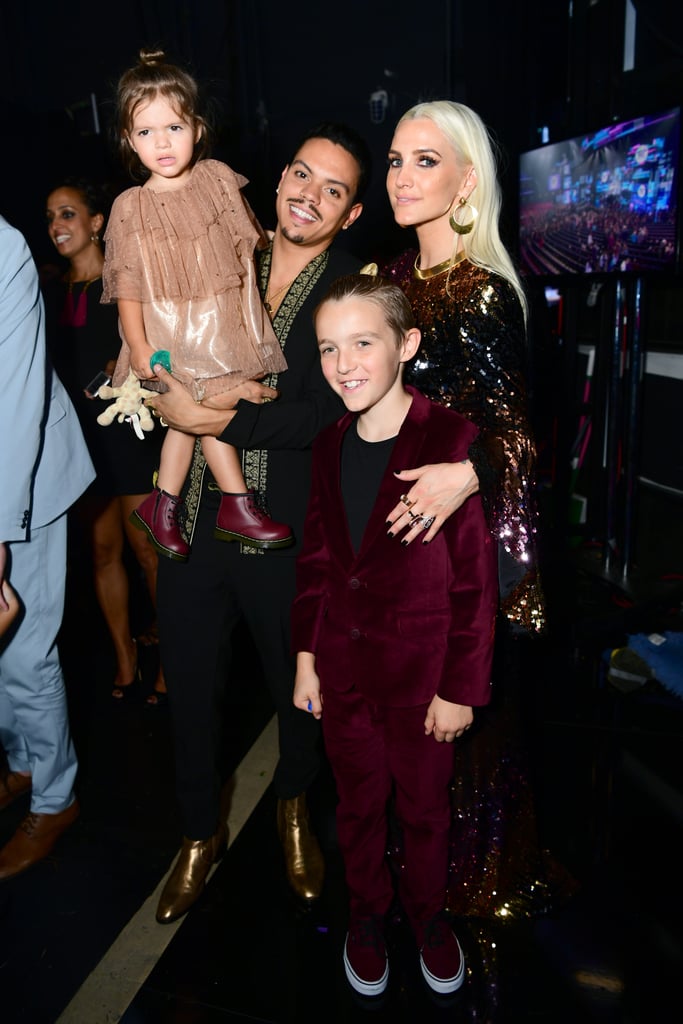 Pictured: Evan Ross, Ashlee Simpson, Bronx Wentz, and Jagger Ross