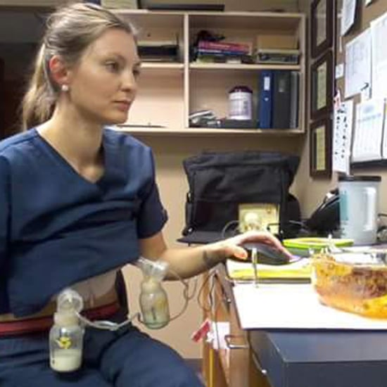 Mom Multitasking While Pumping