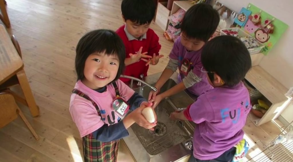 Communal "wells" are perfect places for socializing.