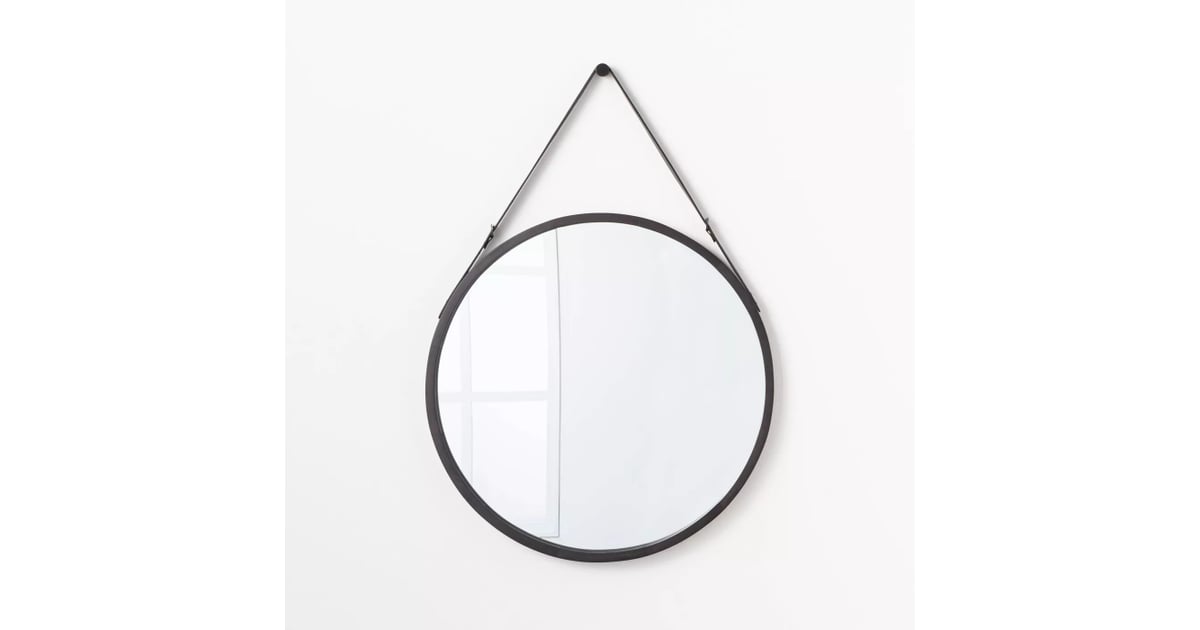 Wood Mirror With Pleather Strap Hanger Shop Studio McGee's Spring
