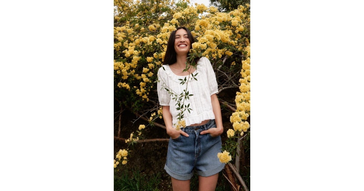 denim shorts rolled hem