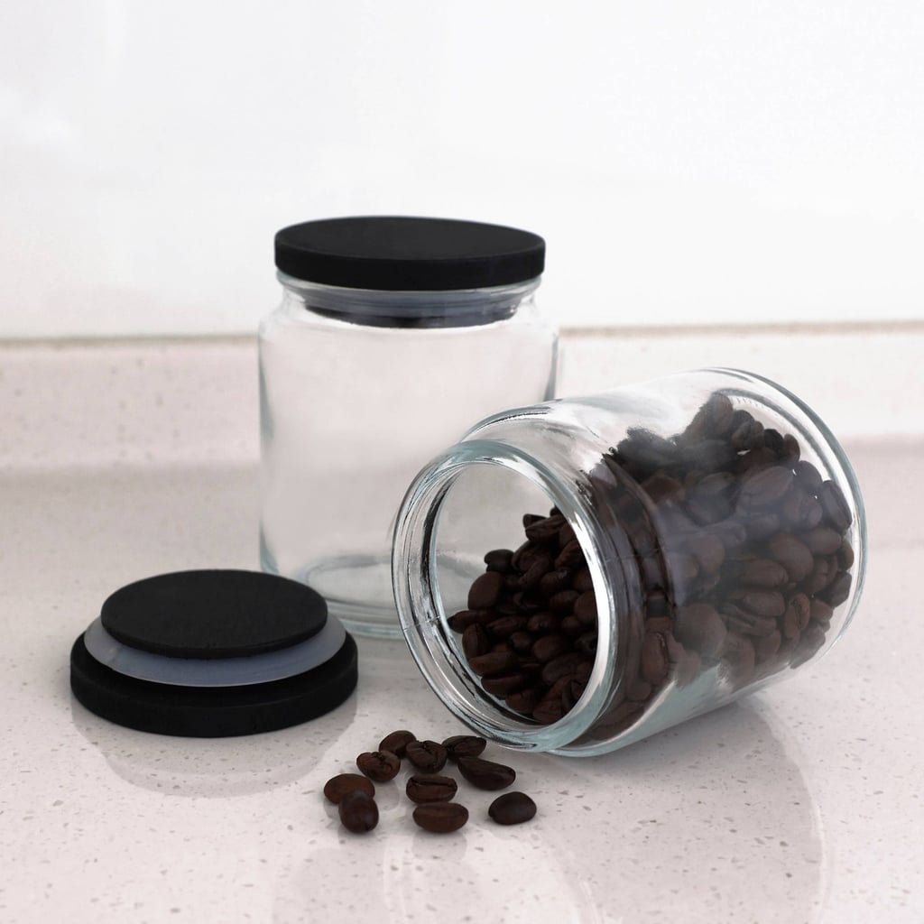 For Storing Small Essentials: Mini Jars with Black Lids