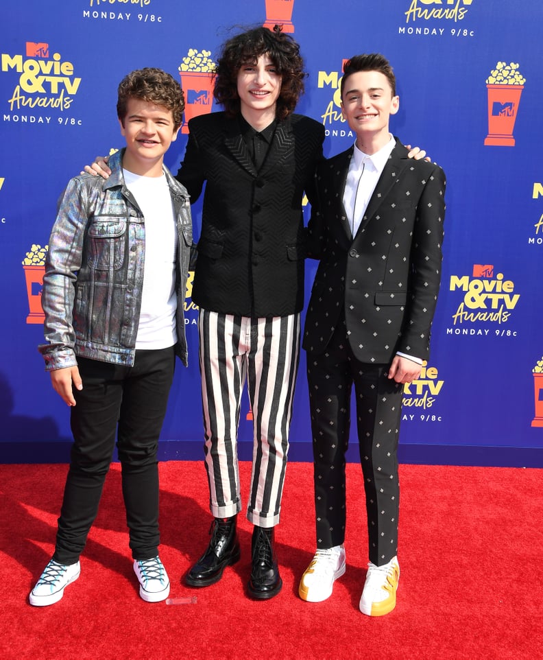 Gaten Matarazzo, Finn Wolfhard, and Noah Schnapp at the 2019 MTV Movie and TV Awards