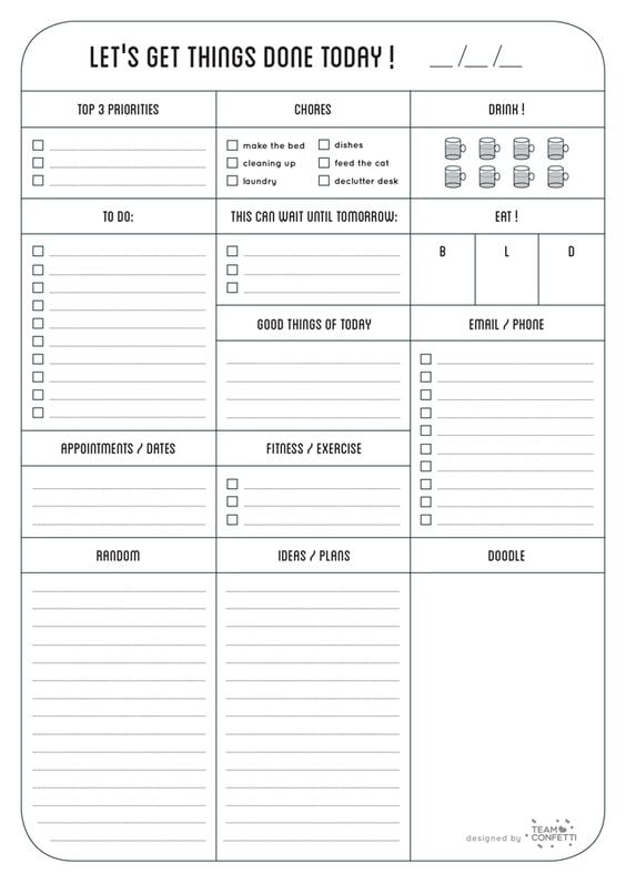 Printable Organized To-Do List