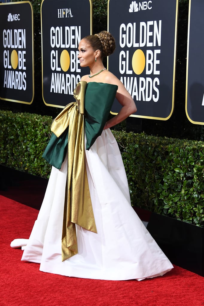 Jennifer Lopez's Giant Braided Bun at the Golden Globes