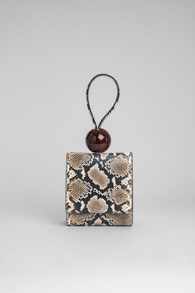 By Far Ball Bag Snake Print Leather