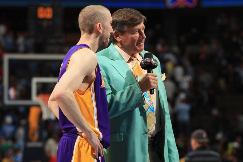 Craig Sager in a Teal Suit
