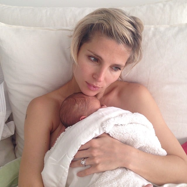 Elsa Pataky shared a sweet snap with one of her newborn twin boys.
Source: Instagram user elsapatakyconfidential