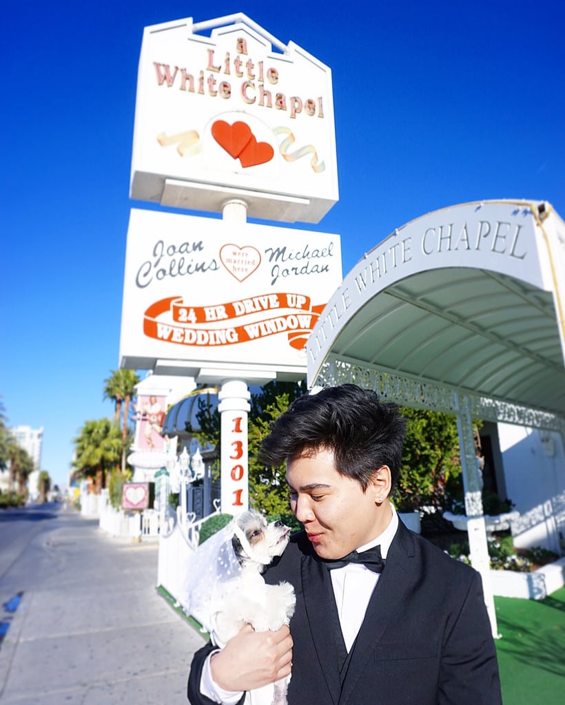 I pulled the ultimate celebrity by tying the knot with a guy I just met at a Little White Wedding Chapel.