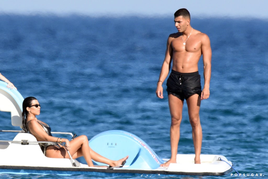 Kourtney Kardashian and Younes Bendjima in St. Tropez 2017