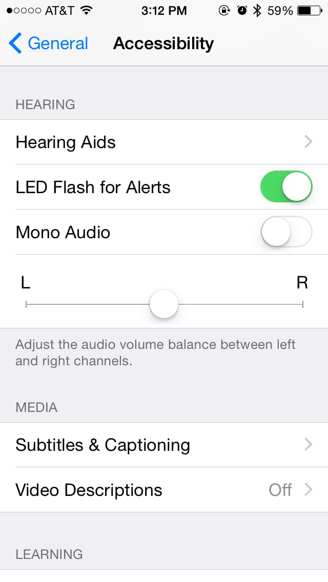 Find Hidden Uses in the Accessibility Settings