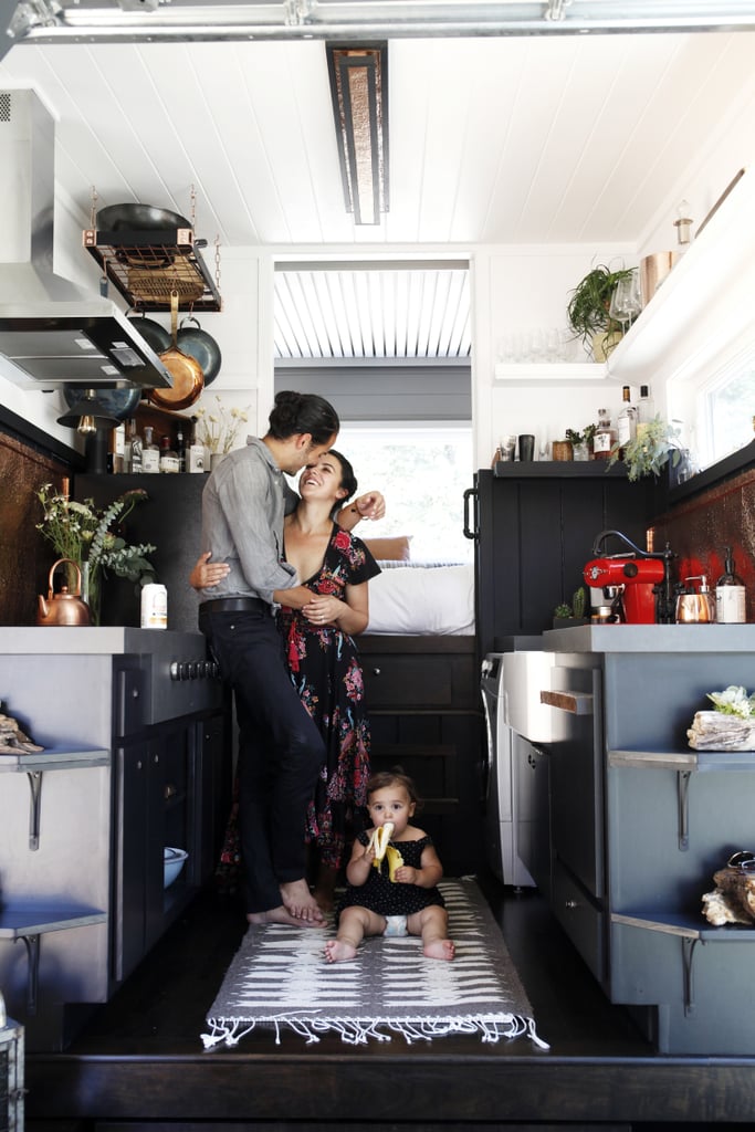 It seems likes there's plenty of room for three in their kitchen, even with a farmhouse sink!