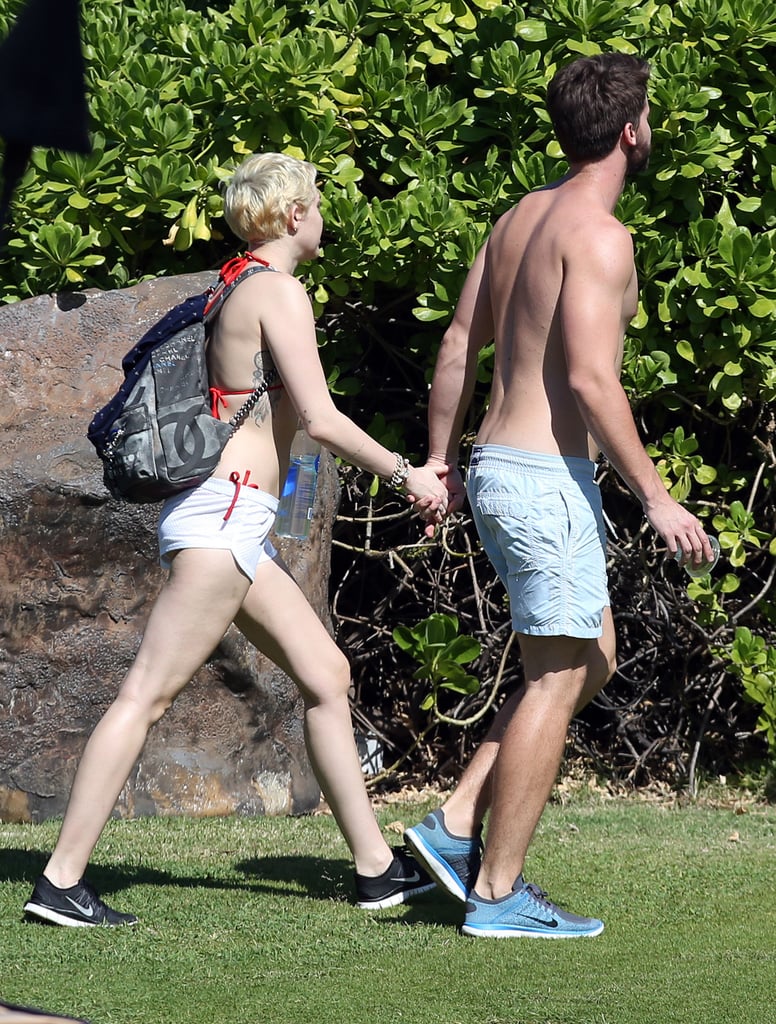 Miley Cyrus and Patrick Schwarzenegger in Maui, Hawaii
