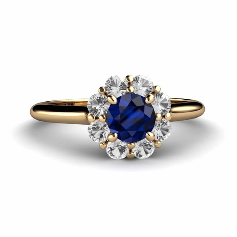 Sapphire Halo Engagement Rings