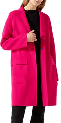 Jigsaw One Button Double Face Coat