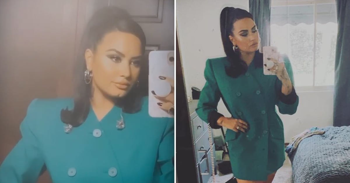 Demi Lovato Is “Servin’ Lewks” in a Fierce Blazer Dress a Week After Her Split From Max Ehrich