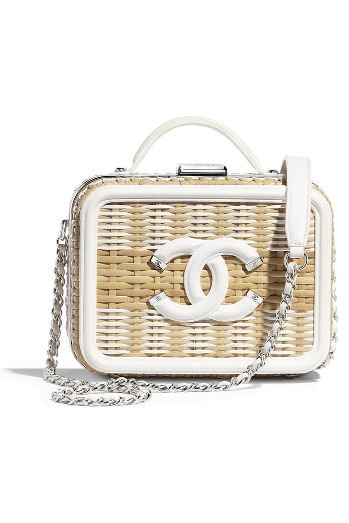 chanel raffia tote