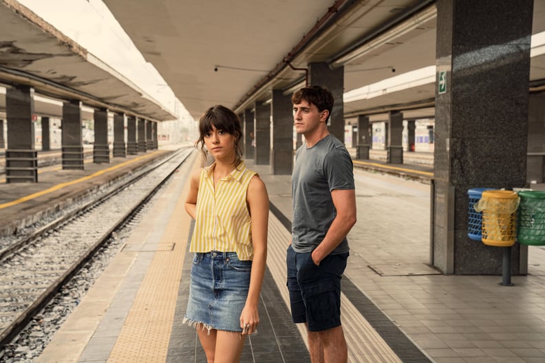 Marianne Wears a Yellow Striped Top and Denim Skirt in Normal People