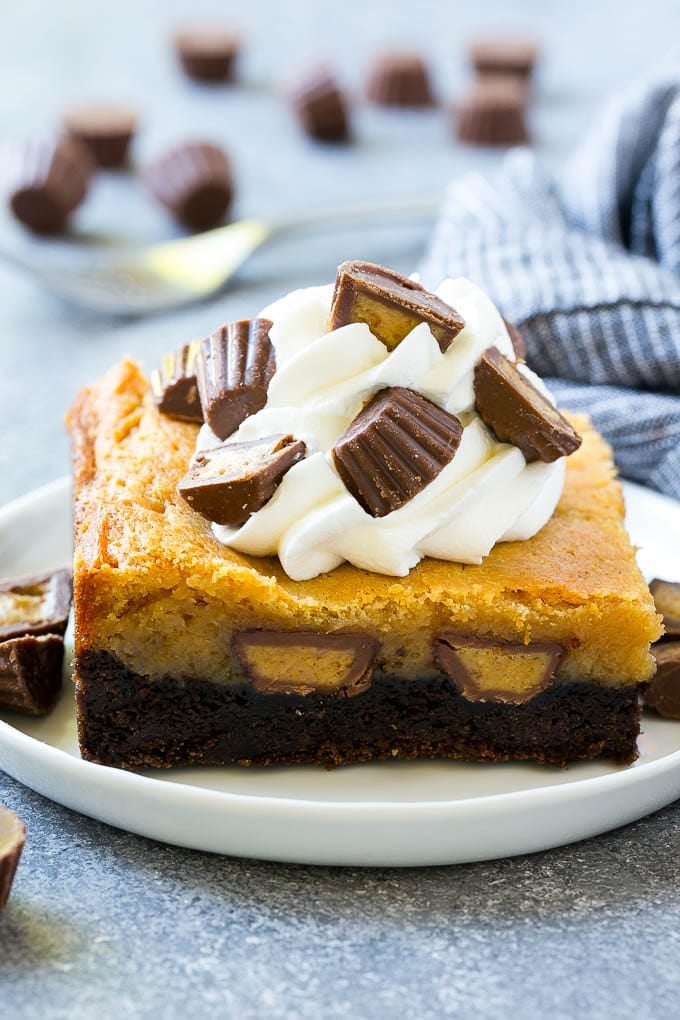 Peanut Butter Chocolate Gooey Butter Cake