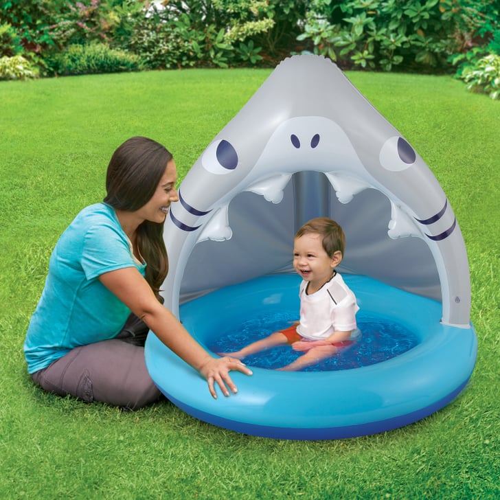 Summer waves round inflatable baby shark shade pool outlet