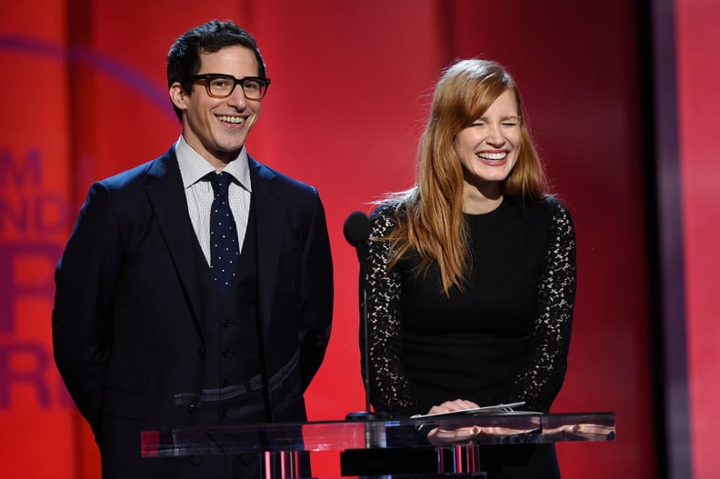 Andy Samberg and Jessica Chastain