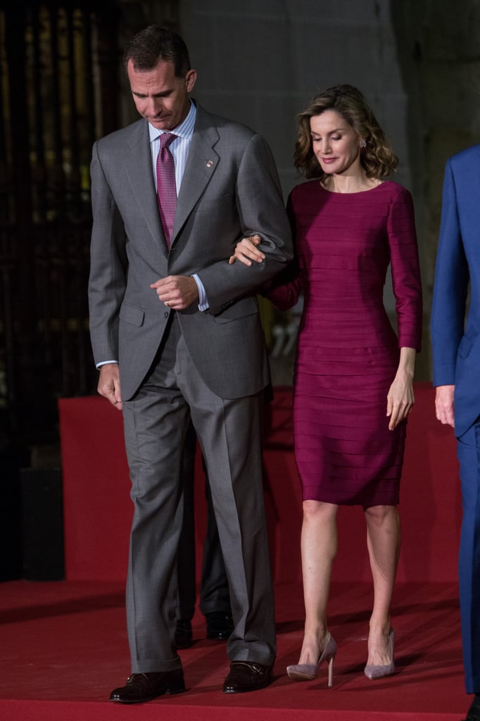 Queen Letizia Purple Felipe Varela Dress