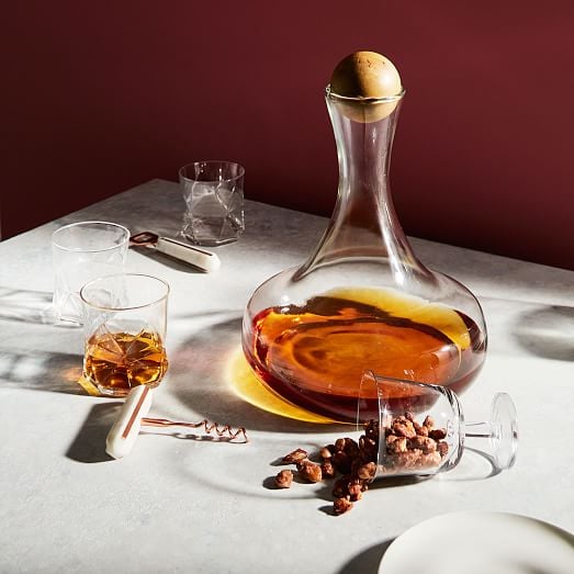 Glass Decanters With Wood Stoppers