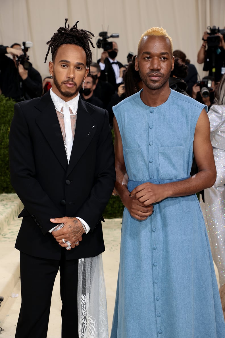 Lewis Hamilton and Designer Kenneth Nicholson at the 2021 Met Gala