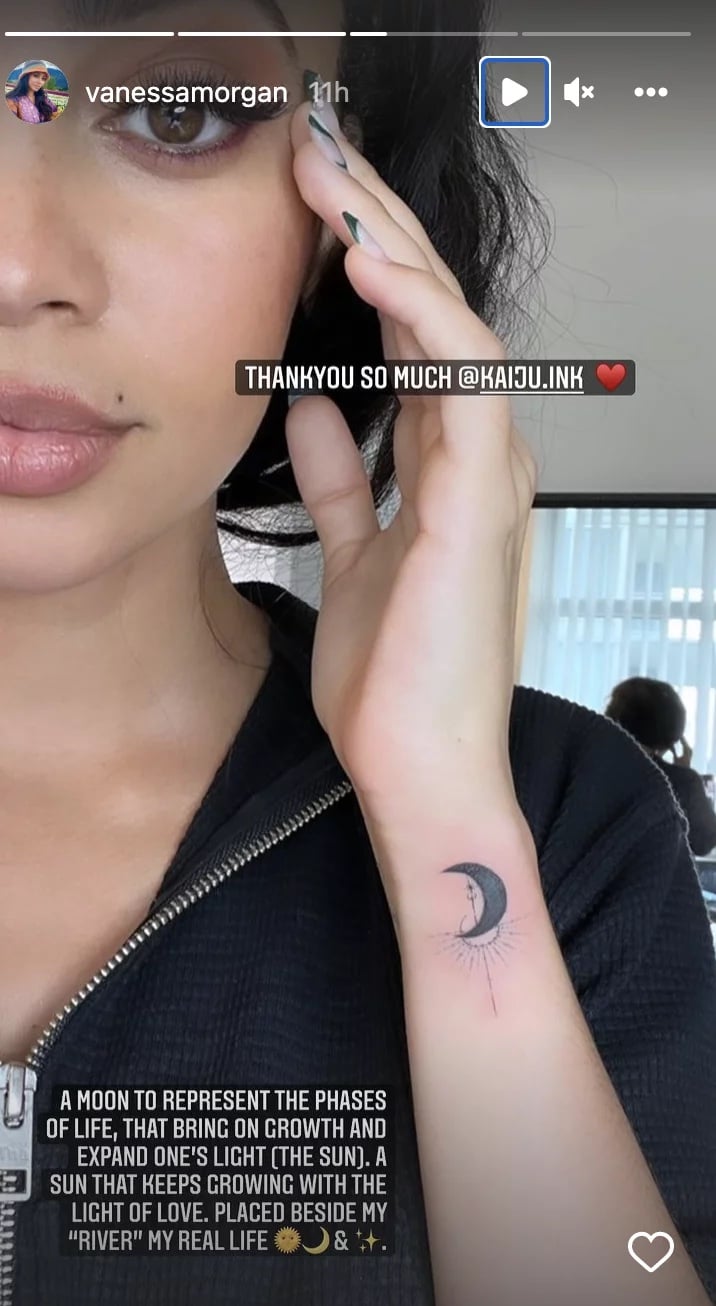 Vanessa Morgan's Moon-and-Sun Tattoo