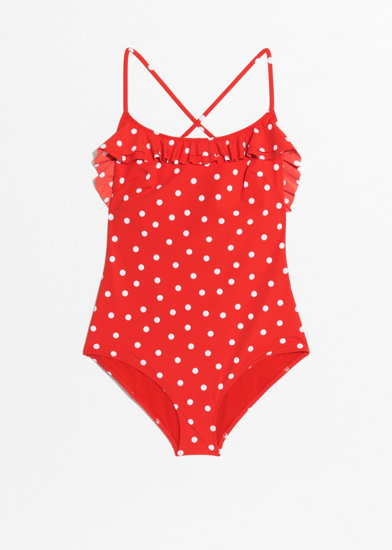 Ruffle Dotted Swimsuit