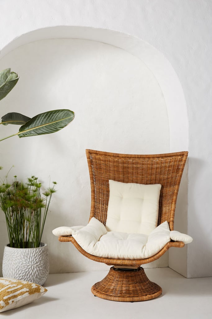 Hallie Swivel Chair Best Rattan Indoor Furniture Popsugar Home