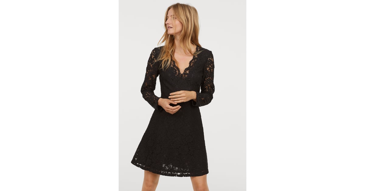 H&m lace discount v neck dress