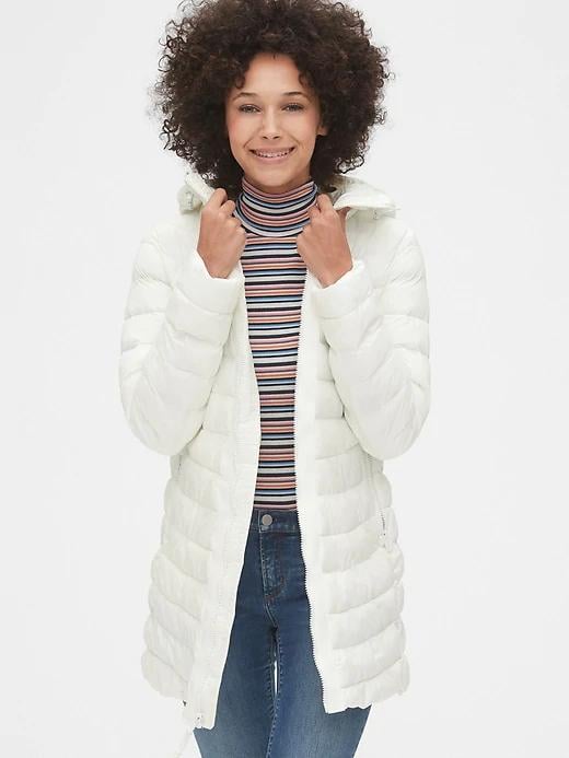longline lightweight puffer jacket