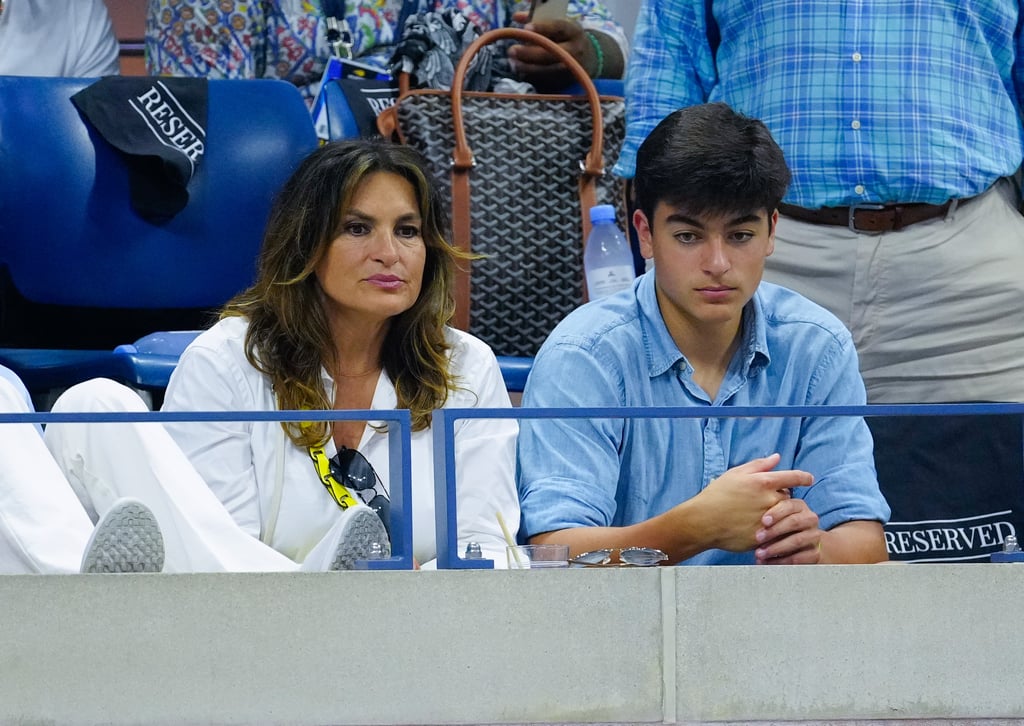 Mariska Hargitay and her son August Hermann at the US Open on Sept. 5.