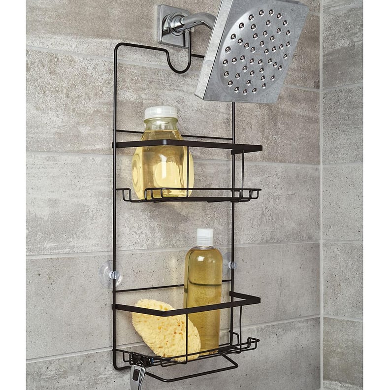 iDesign Everett Metal Standing Shower Caddy 3-Tier Bath Shelf Baskets for